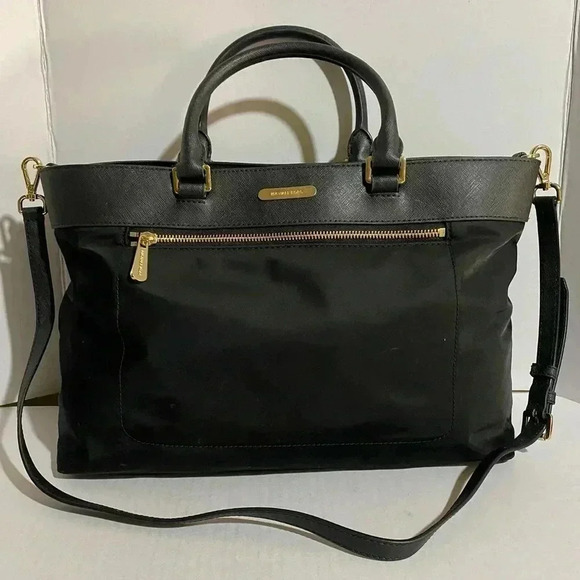 Michael kors Black nylon & saffiano leather satchel bag - Picture 1 of 15